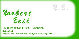 norbert beil business card